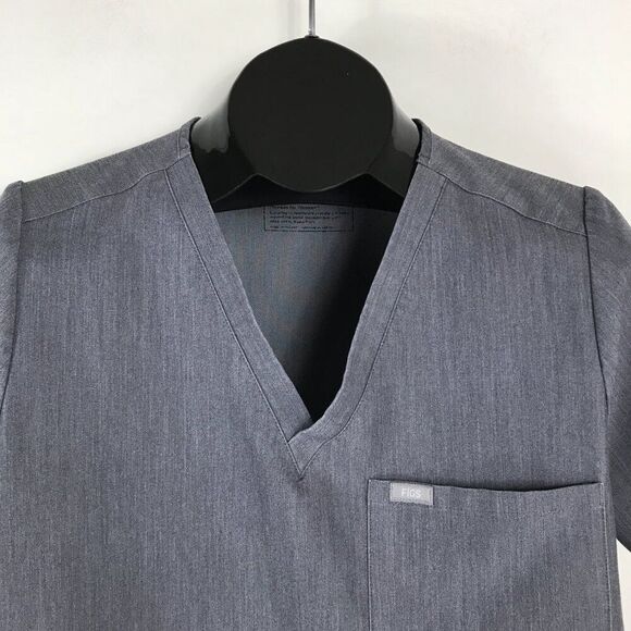 FIGS Catarina One-Pocket Scrub Top Women’s Large Gray Uniform Medical Healthcare - Picture 2 of 12